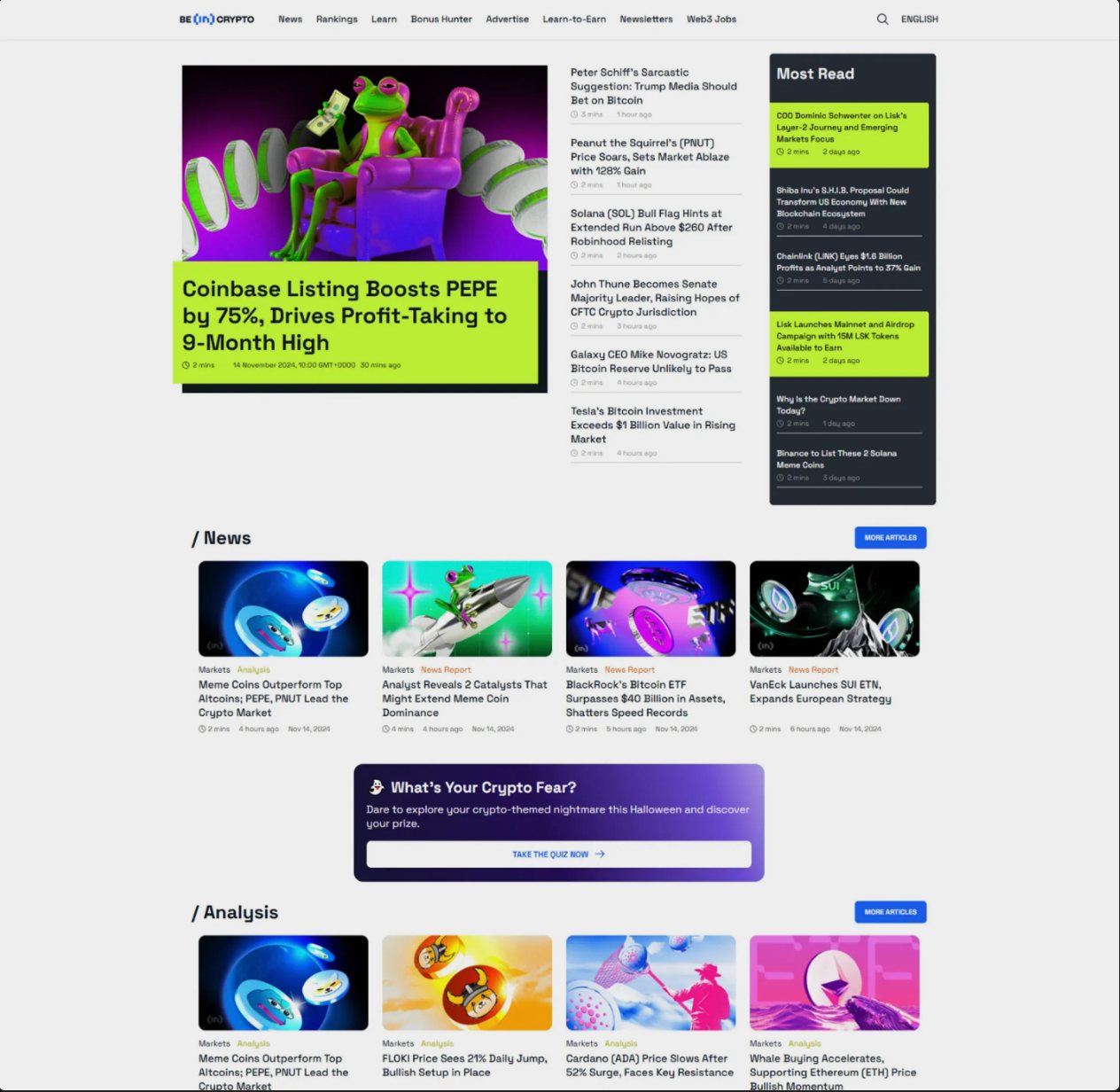 Old homepage