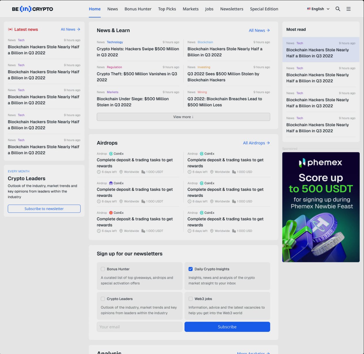Version 1 with separate pages